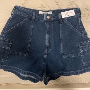 Hollister Blue Jean Cargo Shorts